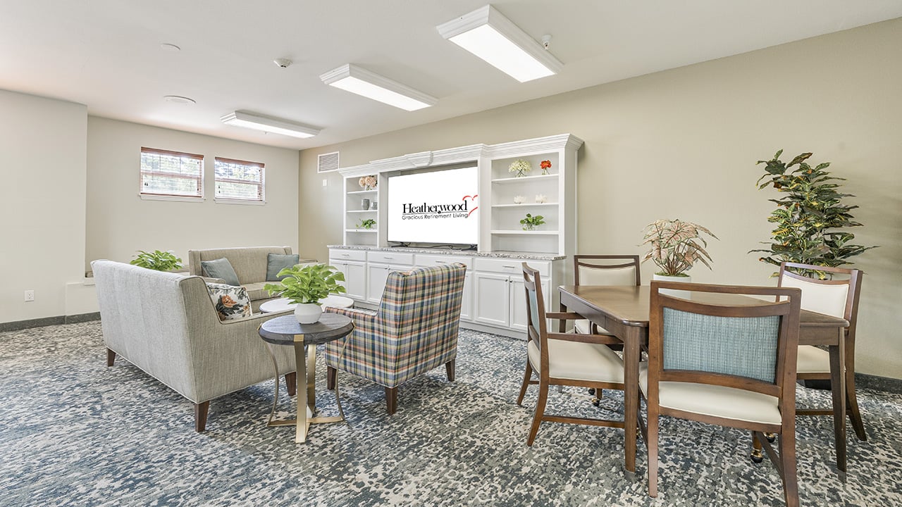The TV lounge at Heatherwood
